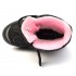 Термоботинки B&G R191-1208 черно-розовые, сапоги на мембране